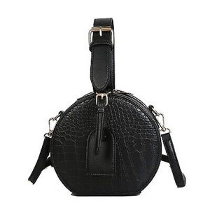 Black Round Handbag Fashion NWT